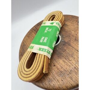 TEXAS STEER 72 Inch Leather Work Boot Shoe Laces New in Package Tan